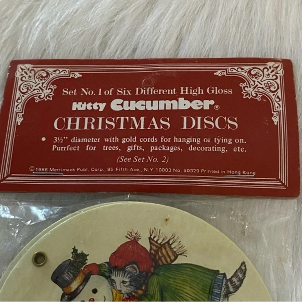 Vintage 1986‎ Kitty Discs New Christmas